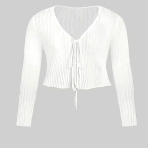 Beautiful Tie Sweater Cardigan Top